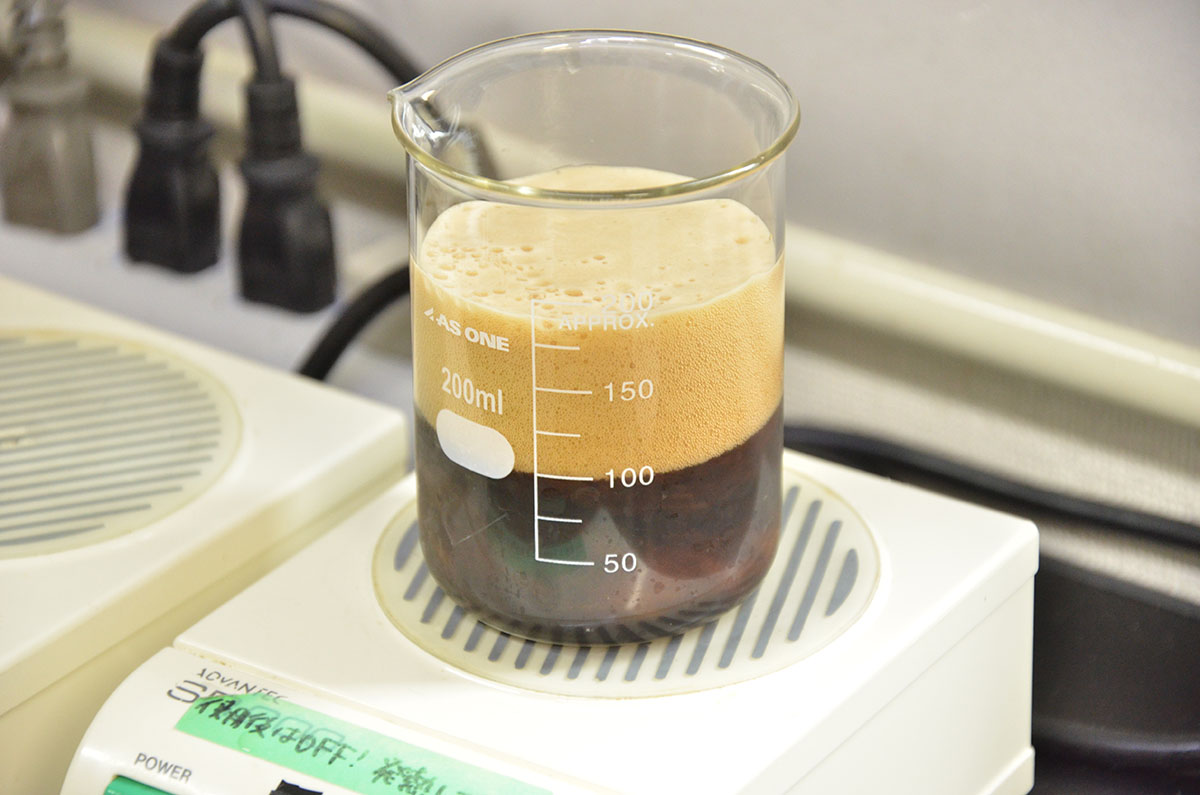 ビールのIBU（苦味度）測定_炭酸を抜く