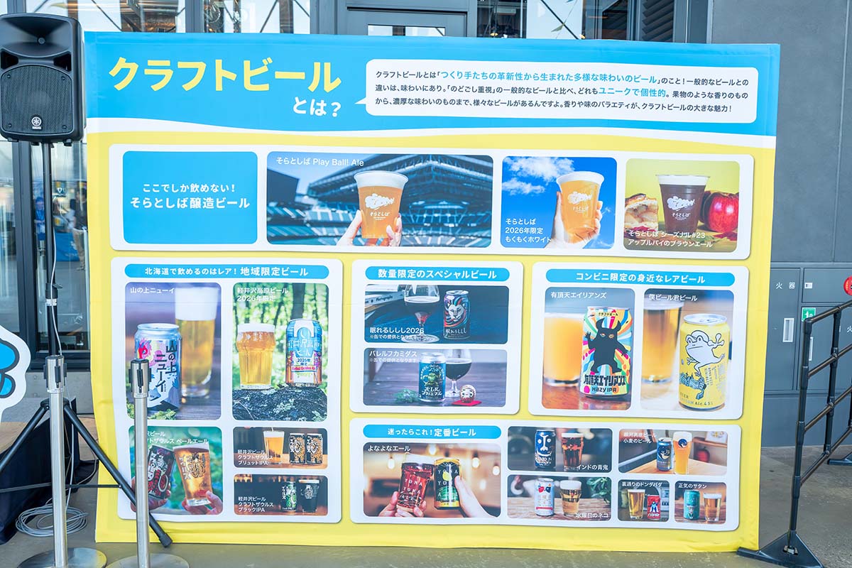 そらとしば 秋の麦酒祭2026 提供ビール一覧のパネル写真