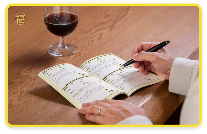 ビアログノートに記入する様子