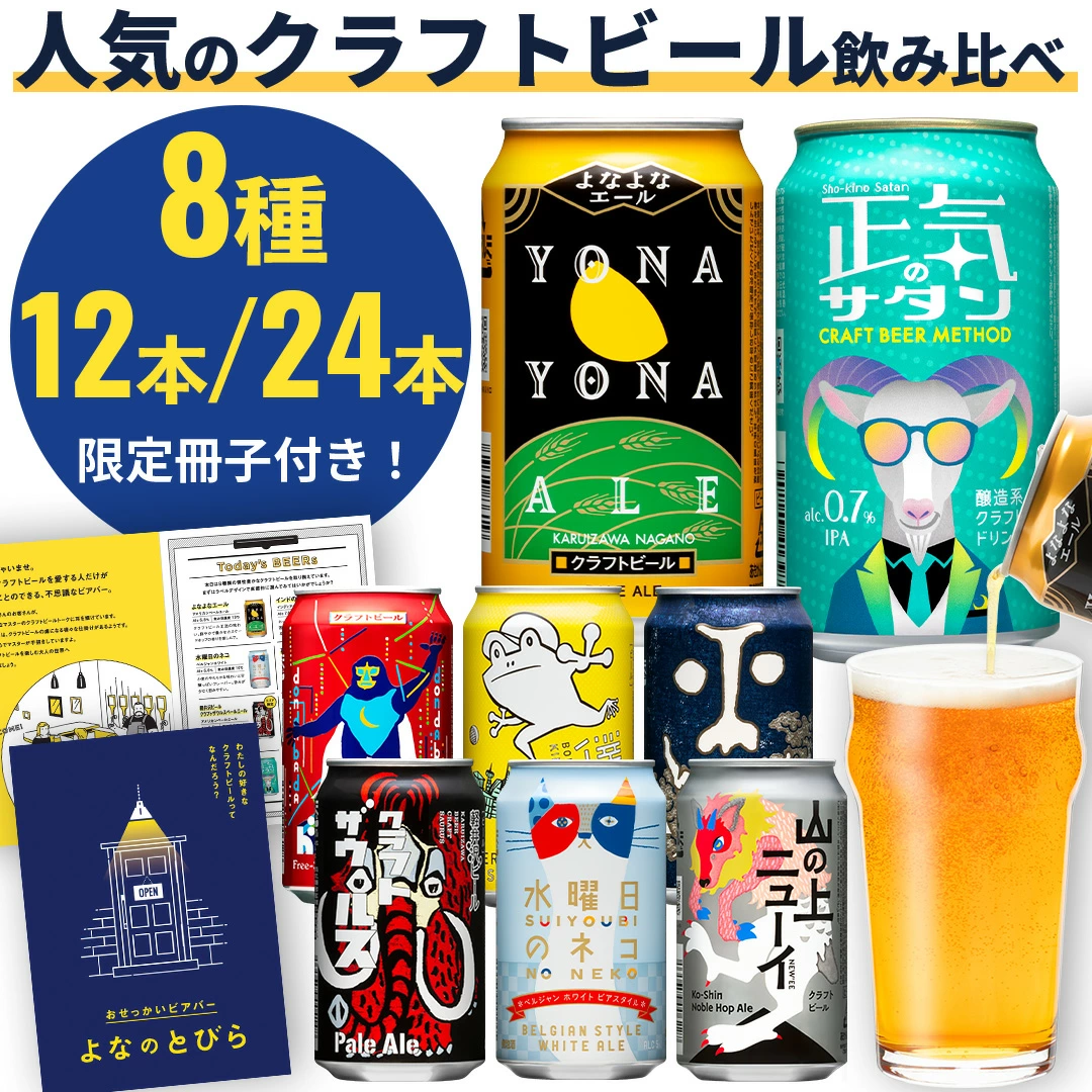 人気8種のクラフトビール飲み比べセット